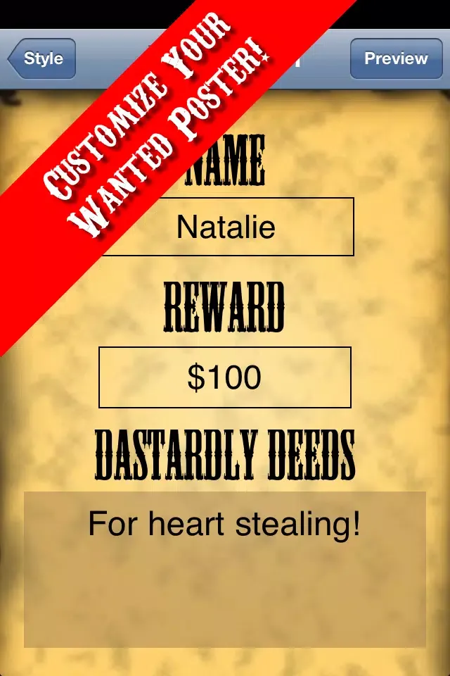 iWantedPoster Screenshots