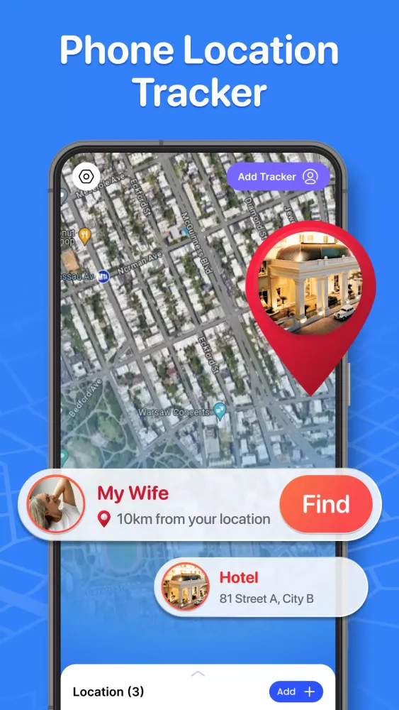 Tangkapan layar Phone Tracker