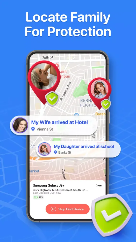 Tangkapan layar Phone Tracker