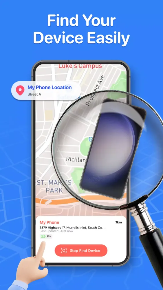 Tangkapan layar Phone Tracker