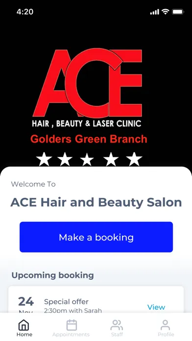 ACE Hair and Beauty Salon应用截图