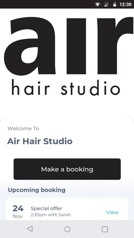 Ảnh chụp màn hình của Air Hair Studio