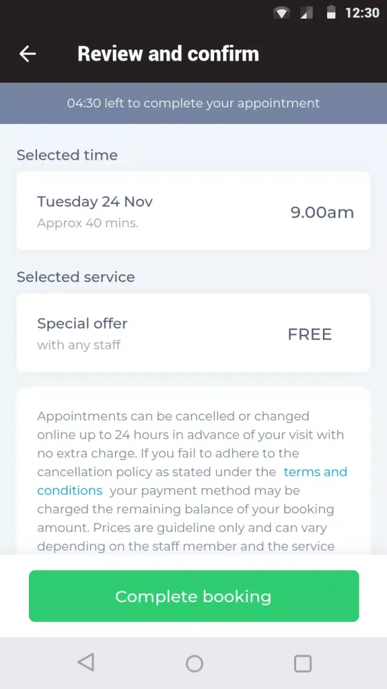 Ảnh chụp màn hình của Air Hair Studio