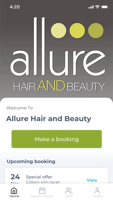 Capturas de pantalla de Allure Hair and Beauty