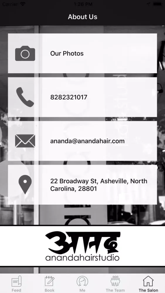 Tangkapan layar Ananda Hair Studio