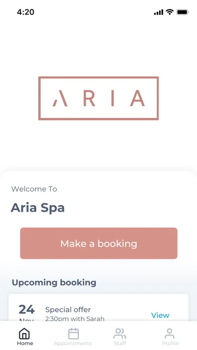 Captures d'écran de Aria Spa