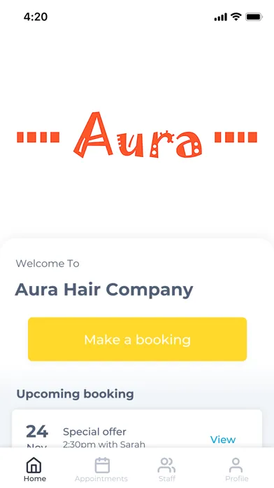 Screenshot di Aura Hair Company