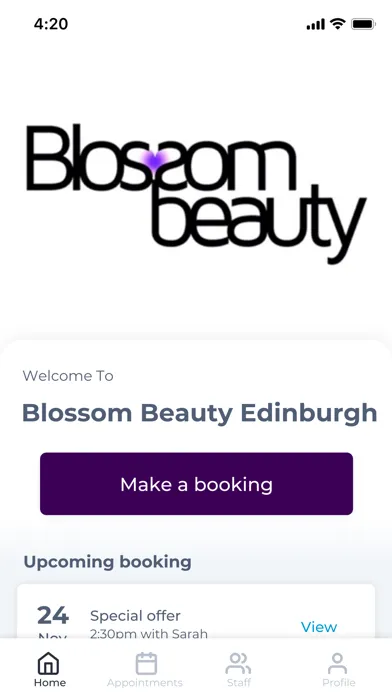 Capturas de pantalla de Blossom Beauty Edinburgh
