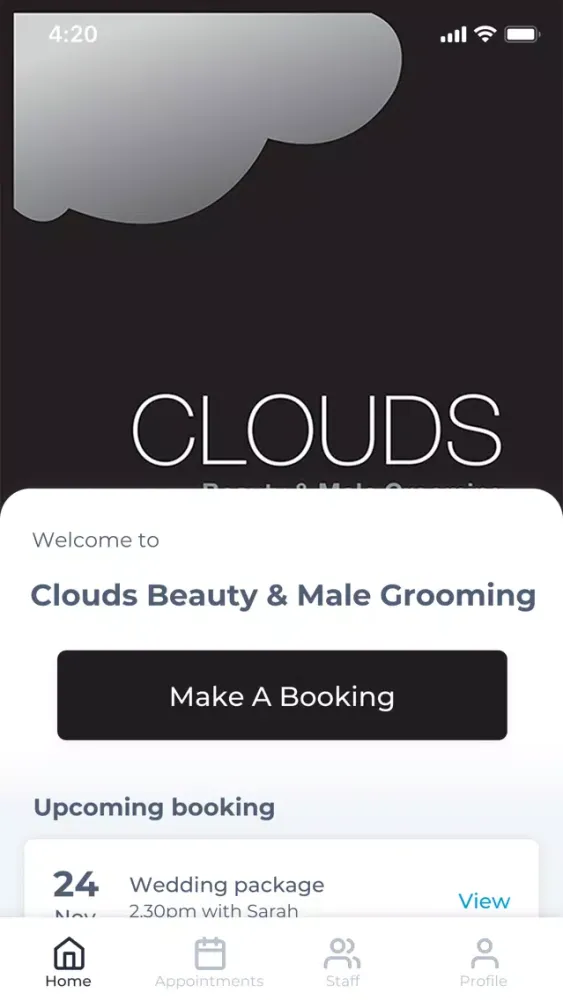 Ảnh chụp màn hình của Clouds Beauty & Male Grooming