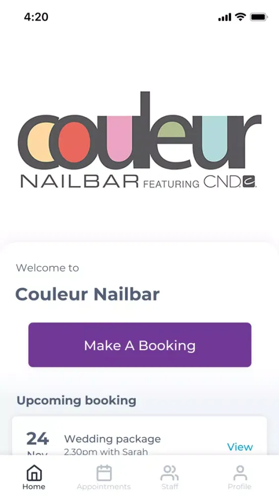 Capturas de tela do Couleur Nailbar