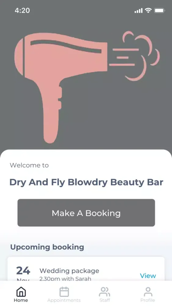 Capturas de tela do Dry And Fly Blowdry Beauty Bar