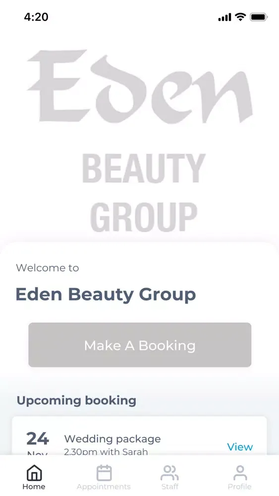 Ảnh chụp màn hình của Eden Beauty Group