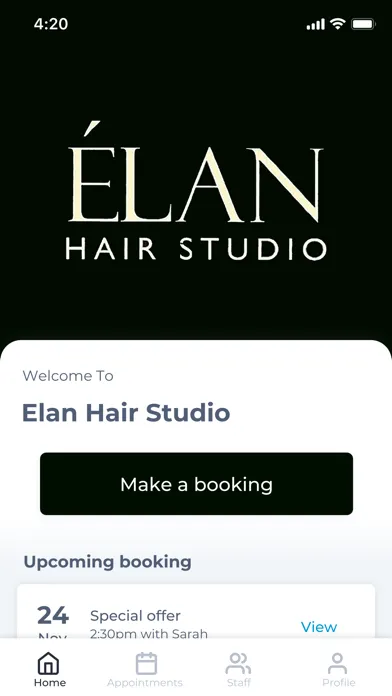 Zrzuty ekranu Elan Hair Studio