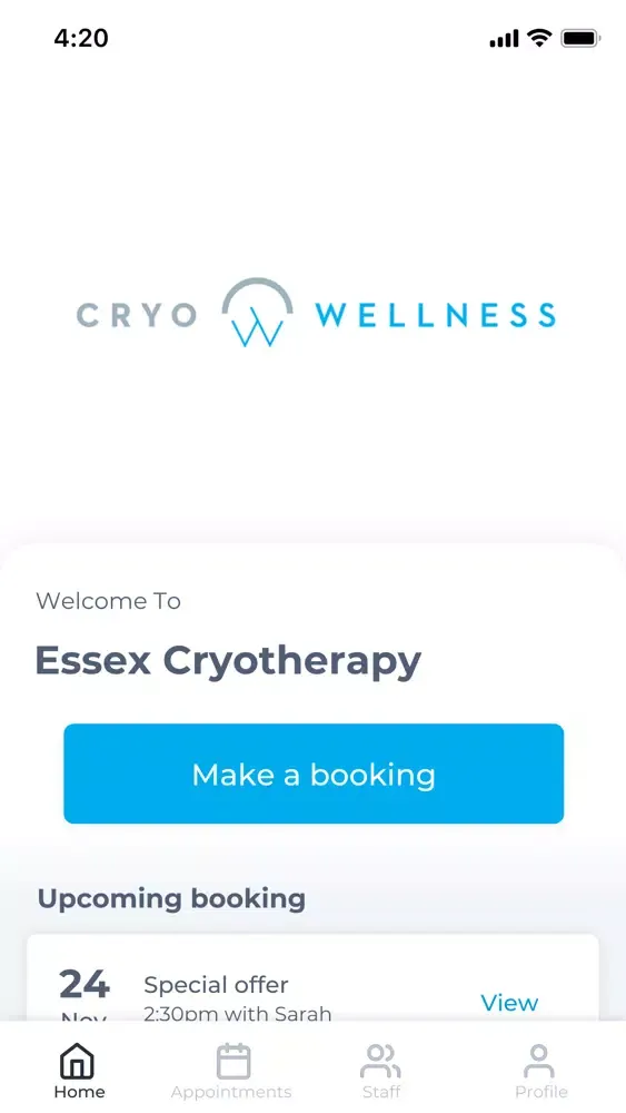 Ảnh chụp màn hình của Essex Cryotherapy