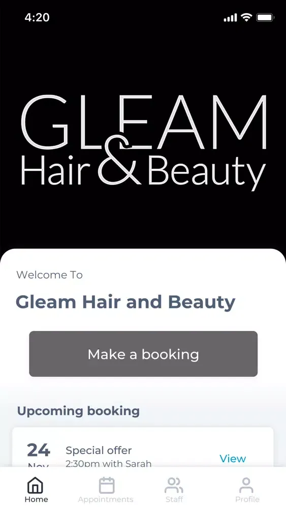 Gleam Hair and Beauty スクリーンショット