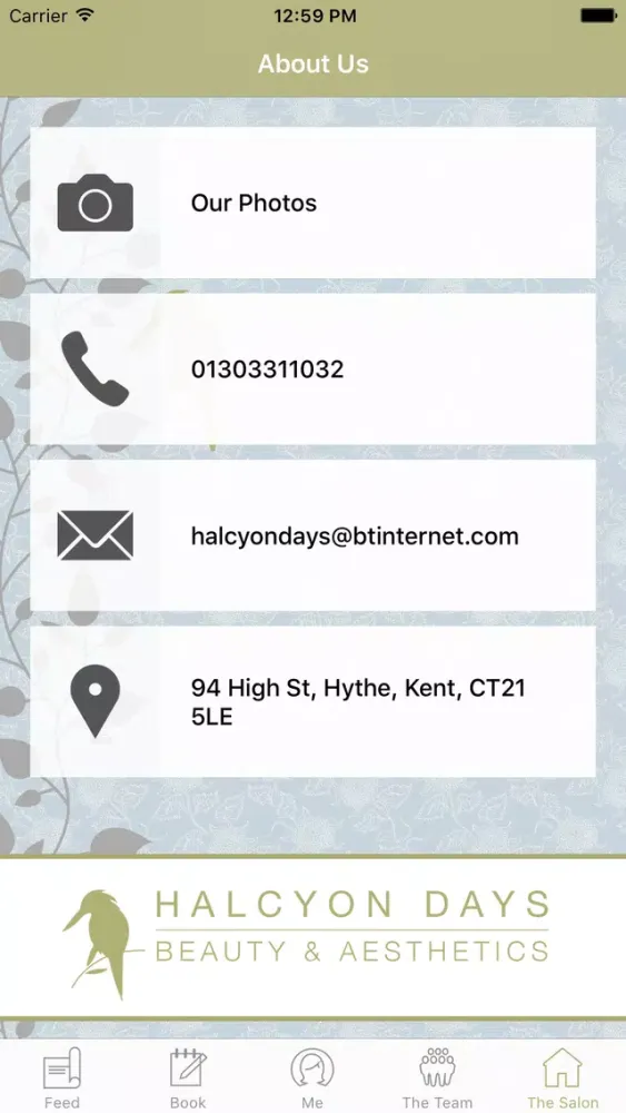 Tangkapan layar Halcyon Days Beauty And Aesthetics Rooms