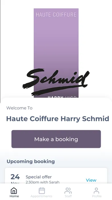 Capturas de tela do Haute Coiffure Harry Schmid