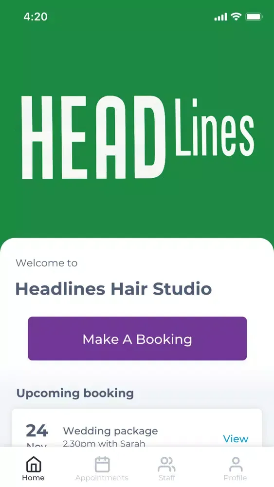 Headlines Hair Studio سکرین شاٹس