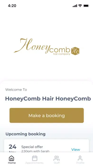 Capturas de tela do HoneyComb Hair HoneyComb