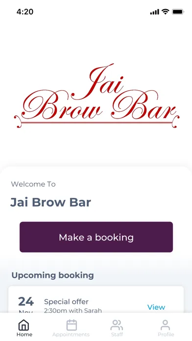 Jai Brow Bar Ekran Görüntüleri
