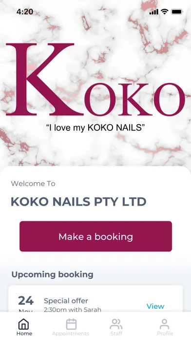 Tangkapan layar KOKO NAILS PTY LTD