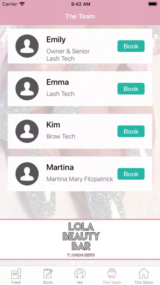 Capturas de pantalla de Lola Beauty Bar