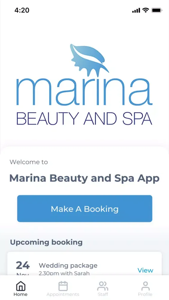 Tangkapan layar Marina Beauty and Spa App