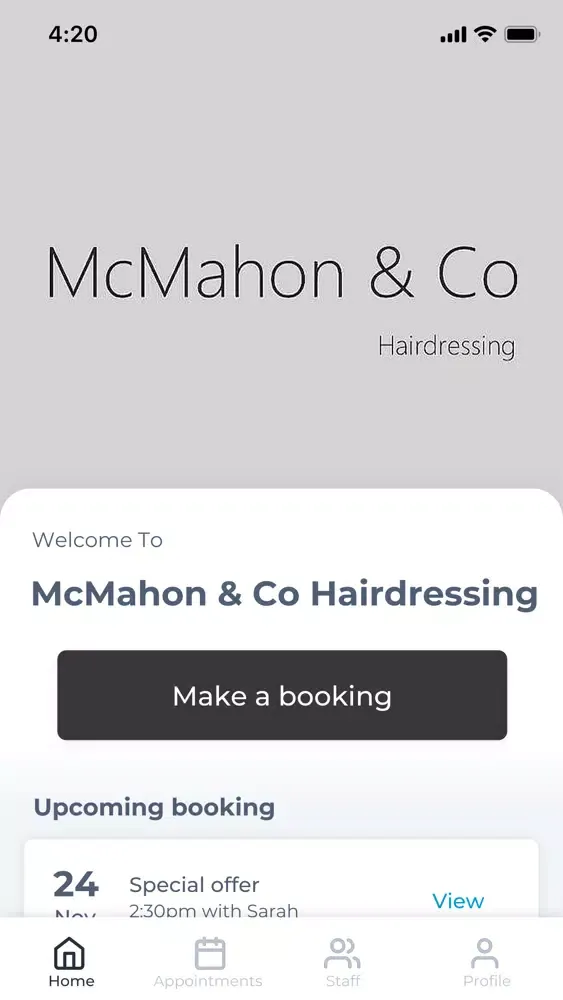 Скриншоты McMahon & Co Hairdressing