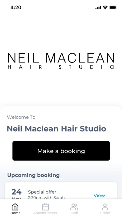 Captures d'écran de Neil Maclean Hair Studio