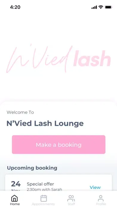 N’Vied Lash Lounge Ekran Görüntüleri