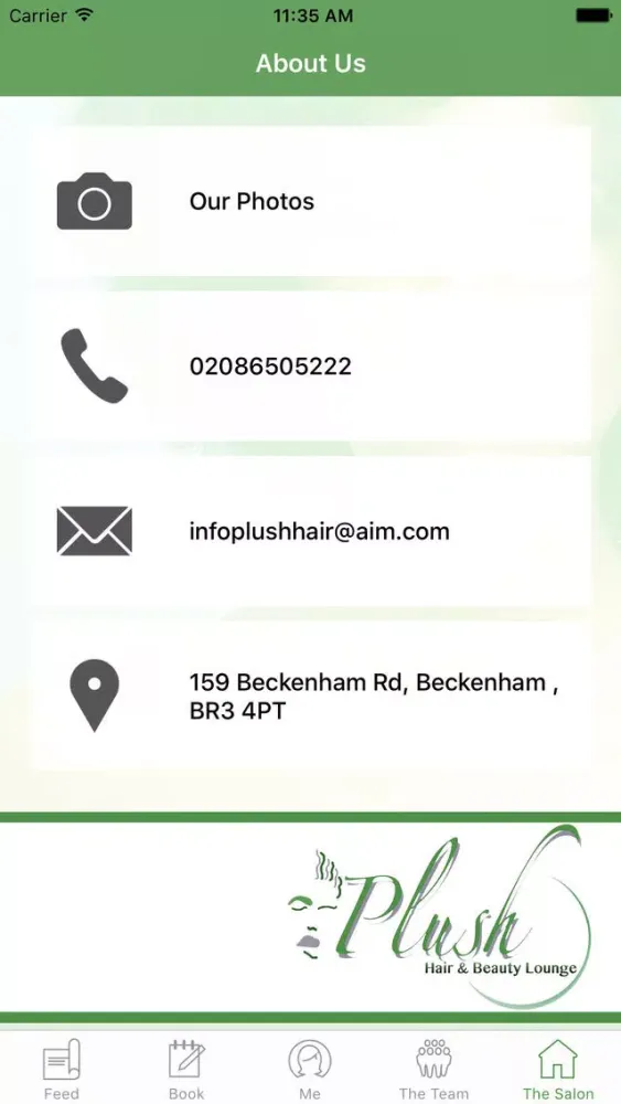 Plush Hair and Beauty Lounge سکرین شاٹس