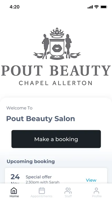 Pout Beauty Salon سکرین شاٹس