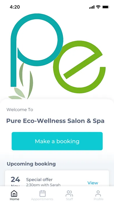 Tangkapan skrin Pure Eco-Wellness Salon & Spa