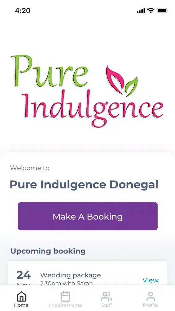 Tangkapan layar Pure Indulgence Donegal