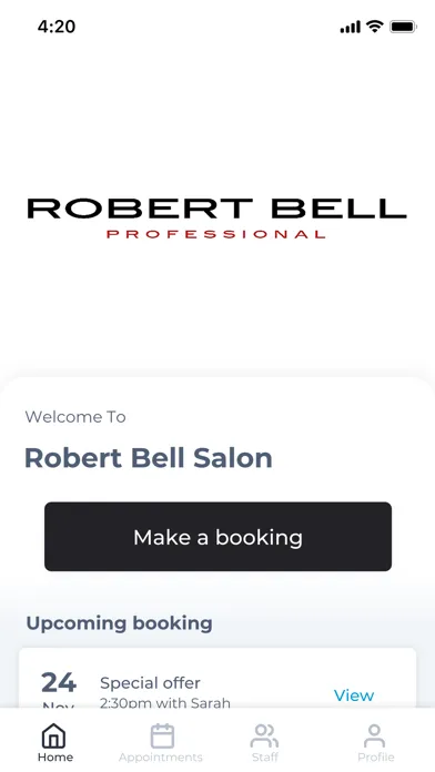 Capturas de pantalla de Robert Bell Salon