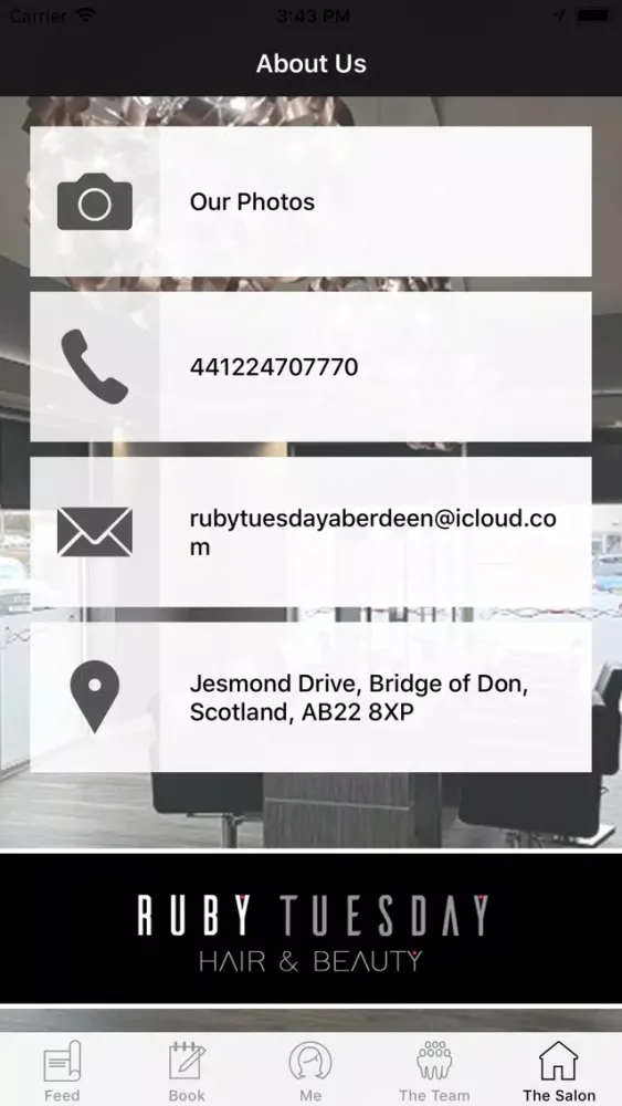 Screenshot di Ruby Tuesday Hair and Beauty