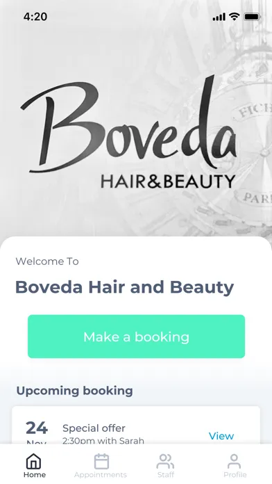 Capturas de pantalla de Boveda Hair and Beauty