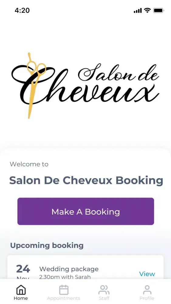 Salon De Cheveux Booking 스크린샷