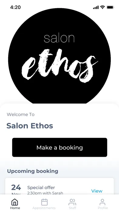 Salon Ethos Screenshots