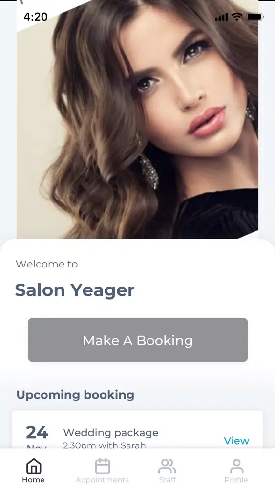 Ảnh chụp màn hình của Salon Yeager