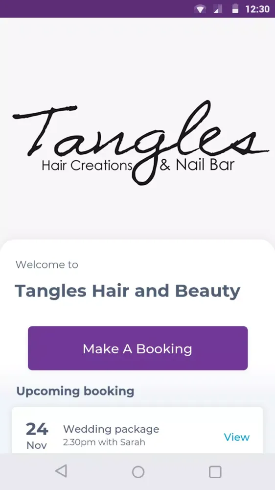 Tangkapan skrin Tangles Hair and Beauty