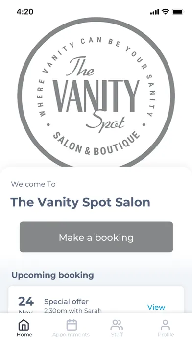 Capturas de tela do The Vanity Spot Salon