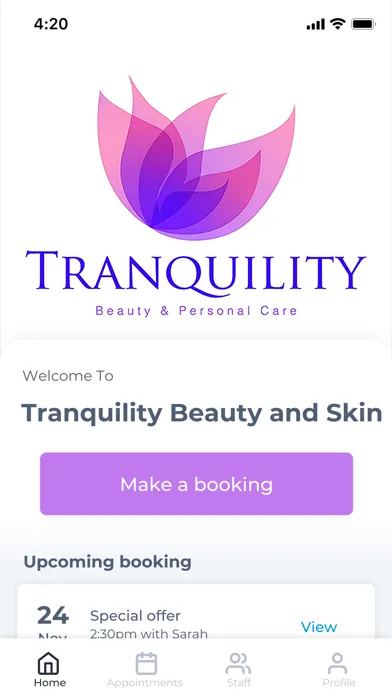 Tranquility Beauty and Skin سکرین شاٹس
