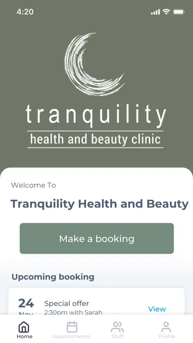 Tranquility Health and Beauty スクリーンショット