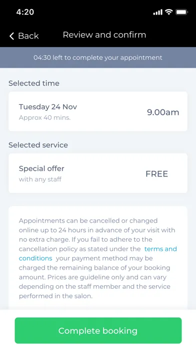 Tangkapan skrin Unique Hair and Beauty Studio