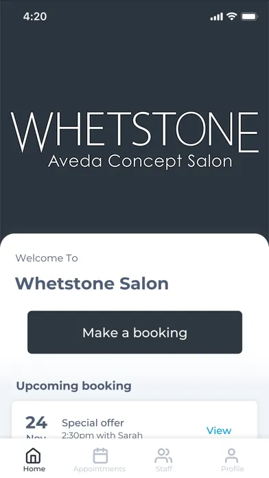 Captures d'écran de Whetstone Aveda Concept Salon