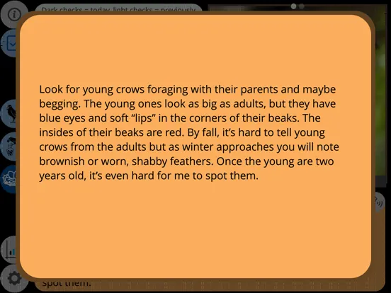 Tangkapan skrin Crow Scientist iPad