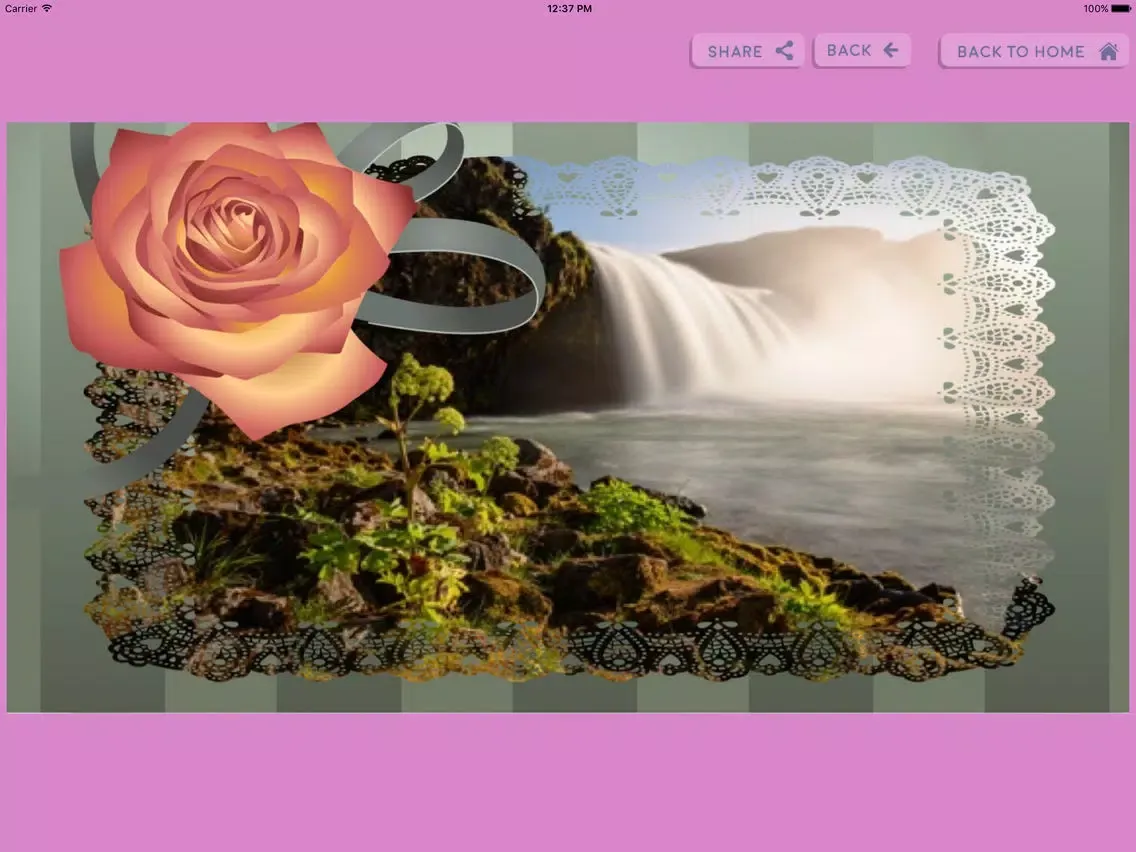 Captures d'écran de Romantic Love theme photo frame maker & editor iPad 