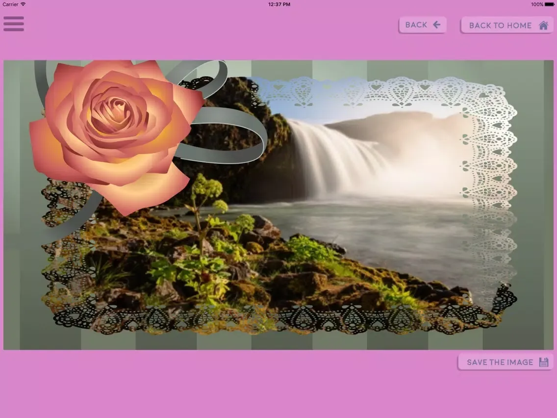 Captures d'écran de Romantic Love theme photo frame maker & editor iPad 