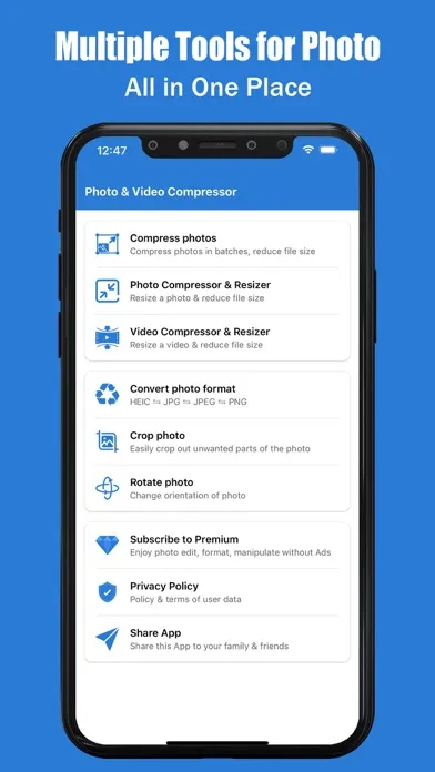 Compress image size in kb & mb سکرین شاٹس